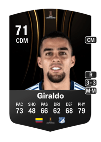 Daniel Giraldo CONMEBOL Libertadores 71 OVR