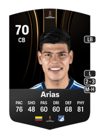Jorge Arias CONMEBOL Libertadores 70 OVR