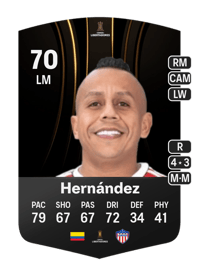 Vladimir Hernández CONMEBOL Libertadores 70 OVR