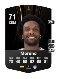 Didier Moreno CONMEBOL Libertadores 71 OVR