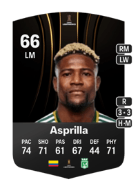 Dairon Asprilla CONMEBOL Libertadores 66 OVR