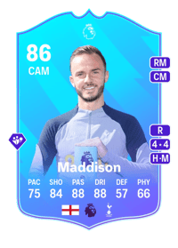 James Maddison POTM Premier League 86 OVR