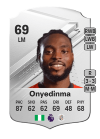 Fred Onyedinma Rare 69 OVR
