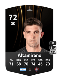 Facundo Altamirano CONMEBOL Libertadores 72 OVR