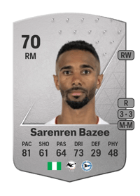 Noah Joel Sarenren Bazee Common 70 OVR