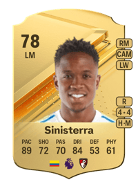 Luis Sinisterra Rare 78 OVR