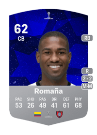 Jhohan Romaña CONMEBOL Sudamericana 62 OVR