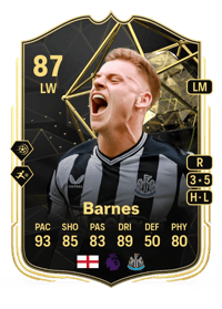 Harvey Barnes Team of the Week 87 OVR