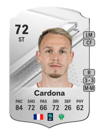 Irvin Cardona Rare 72 OVR