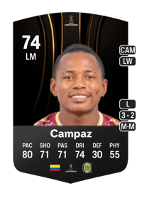 Jaminton Campaz CONMEBOL Libertadores 74 OVR