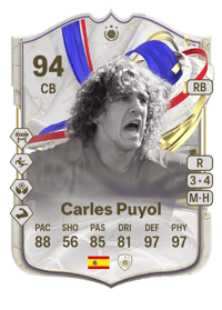 Carles Puyol Greats of the Game Icon 94 OVR