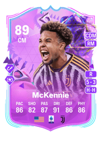 Weston McKennie Ultimate Birthday 89 OVR