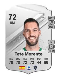 Tete Morente Rare 72 OVR