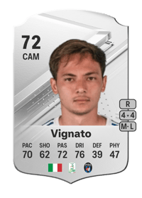 Emanuel Vignato Rare 72 OVR