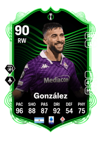 Nicolás González UECL Road to the Final 90 OVR