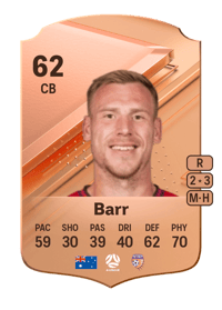 Lachlan Barr Rare 62 OVR