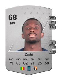 Kévin Zohi Common 68 OVR