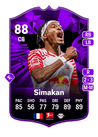 Mohamed Simakan FC Pro Live 88 OVR