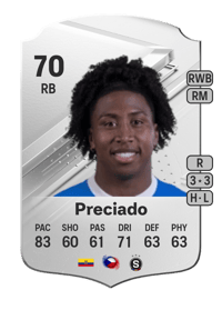 Ángelo Preciado Rare 70 OVR
