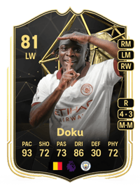 Jérémy Doku Team of the Week 81 OVR
