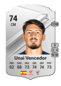 Unai Vencedor Rare 74 OVR