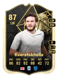 Khvicha Kvaratskhelia Team of the Week 87 OVR