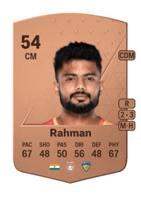 Mobashir Rahman Common 54 OVR