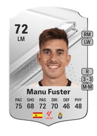 Manu Fuster Rare 72 OVR