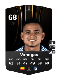 Oscar Vanegas CONMEBOL Libertadores 68 OVR