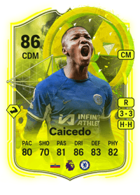 Moisés Caicedo Radioactive 86 OVR
