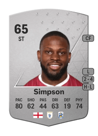 Tyreece Simpson Common 65 OVR