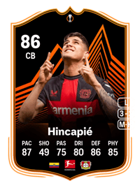 Piero Hincapié UEL Road to the Knockouts 86 OVR