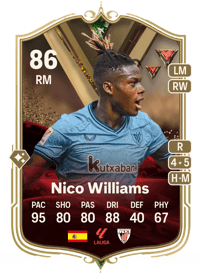 Nico Williams Ultimate Dynasties 86 OVR