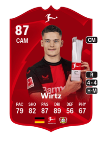 Florian Wirtz POTM Bundesliga 87 OVR