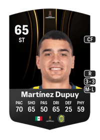 Luca Martínez Dupuy CONMEBOL Libertadores 65 OVR