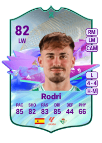 Rodri In-Progress Future Stars Evolution 82 OVR