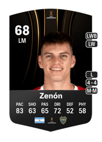 Kevin Zenón CONMEBOL Libertadores 68 OVR