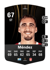 Mauro Méndez CONMEBOL Libertadores 67 OVR