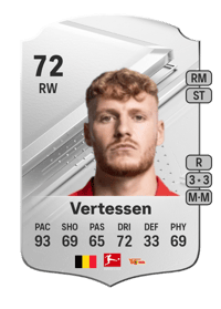 Yorbe Vertessen Rare 72 OVR