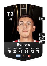 Zaid Romero CONMEBOL Libertadores 72 OVR