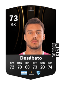 Andrés Desábato CONMEBOL Libertadores 73 OVR