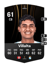 Benjamín Villalta CONMEBOL Libertadores 61 OVR