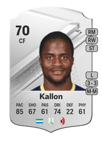 Yayah Kallon Rare 70 OVR