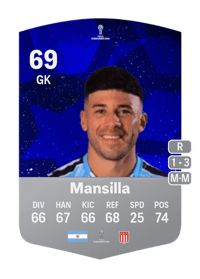Matías Mansilla CONMEBOL Sudamericana 69 OVR