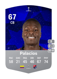 Jhon Alexander Palacios CONMEBOL Sudamericana 67 OVR