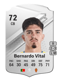 Bernardo Vital Rare 72 OVR
