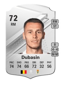 Jonathan Dubasin Rare 72 OVR