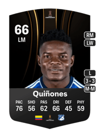 Yuber Quiñones CONMEBOL Libertadores 66 OVR
