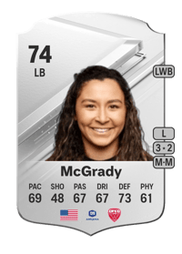 Tegan McGrady Rare 74 OVR