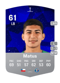 Esteban Matus CONMEBOL Sudamericana 61 OVR